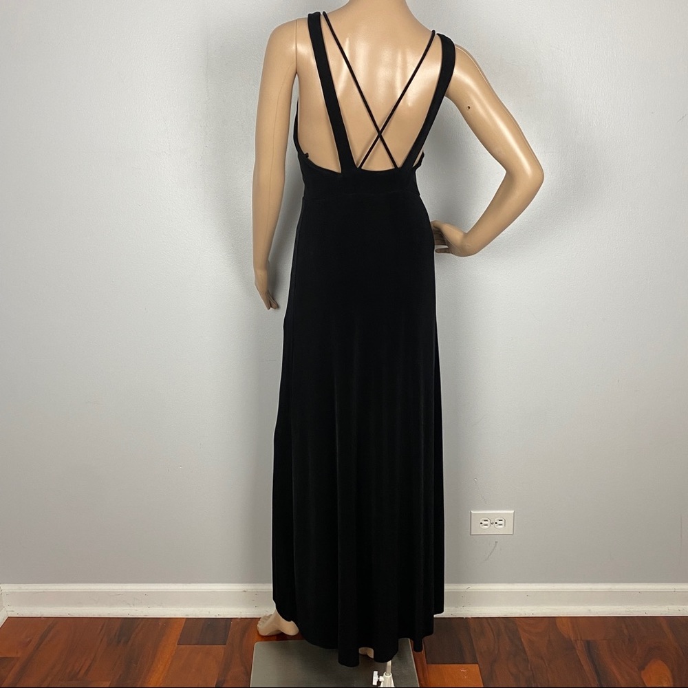 FREE PEOPLE BLACK CUTOUT MAXI DRESS - Picture 9 of 10